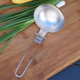 thumbnail image 4 of Toystoory Camping Folding Handle Spoon Stainless Steel Cooking Sturdy Kitchen Picnic Outdoor Tableware Multi-functional Barbecue Skimmer Type2 NO2, 4 of 6