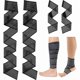 thumbnail image 1 of wonima44 4PCS Elastic Calf Compression Bandage Sleeve, Sport Leg Compression Wraps, Knee Brace Bands for Women and Men Ankle Elbow Wrist Replacement Black White, 2 Sizes(70cm, 180 cm), 1 of 1