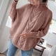 thumbnail image 1 of Suéter Puntoco para mujer e invierno nuevo suéter de punto con manga de muñeca suelta suéter de cuello alto Medio Color sólido liquidación de Navidad Puntoco Puntoco-4186, 1 of 7