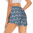 thumbnail image 3 of Disketp Tulips Flowers Print Women's Shorts Workout Shorts for Athletic Gym Running Shorts with Phone Pockets Medium, 3 of 8
