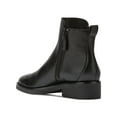 thumbnail image 2 of COLE HAAN Womens Black Padded River Almond Toe Block Heel Zip-Up Leather Booties 9.5 B, 2 of 4