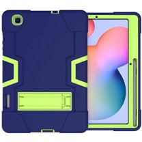 FIEWESEY Case for Samsung Galaxy Tab S6 Lite, Heavy Duty Shockproof Rugged Full Body Protective Case With Stand for Samsung Galaxy Tab S6 Lite 10.4 Inch 2024/2022/2020 (Navy/Green)