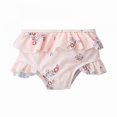 thumbnail image 5 of Toddler Girls Ruffled Swimsuits Two-Pieces Floral Bathing Suits Crop Top And Bikini Bottoms Swimwear Dot Kids Sunsuit Tankini Suit 1-6T, 5 of 6