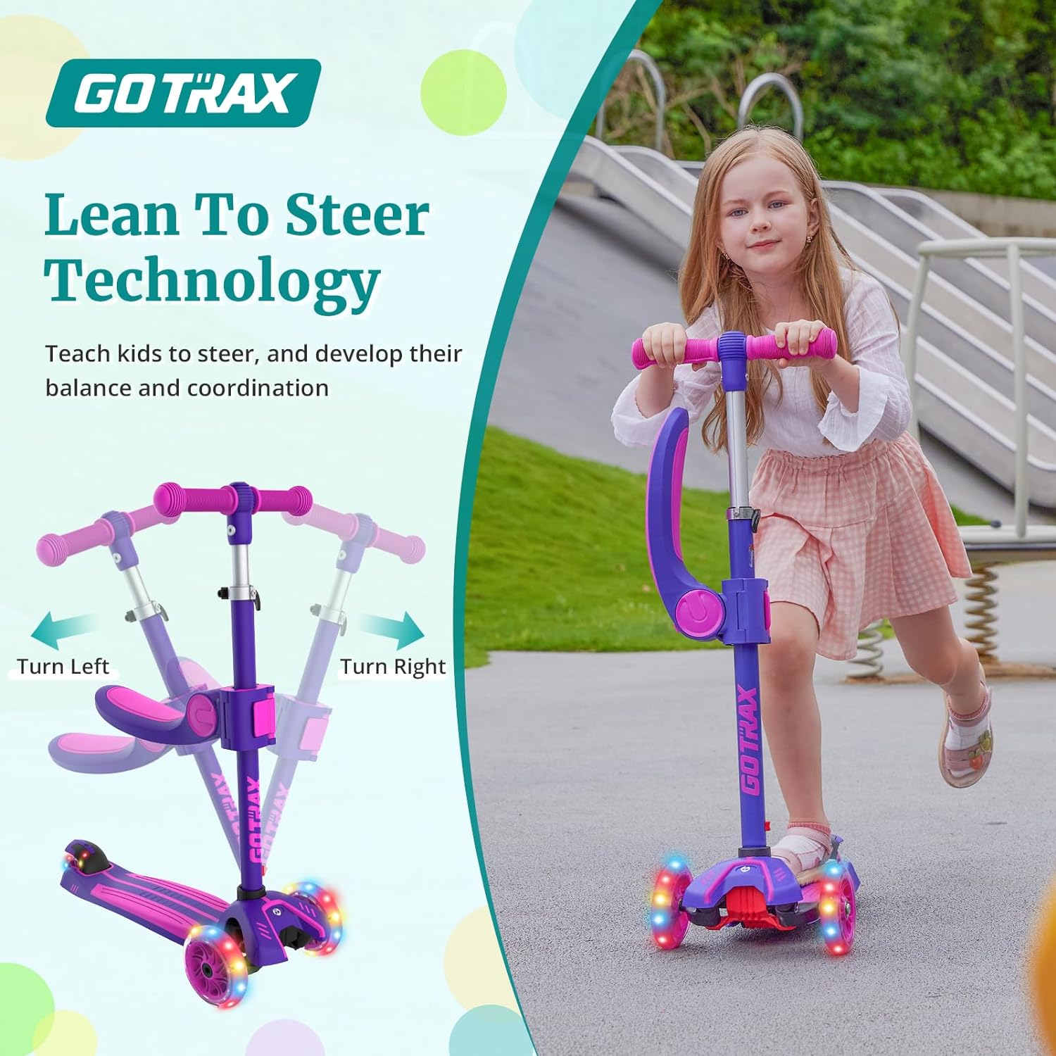 GOTRAX KS3 Three-Wheel Kids Scooter with Removable Seat photo 5