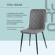 thumbnail image 3 of Set de Comedor Mesa Transparente con vidrio +4 Sillas Velvet gris, 3 of 8