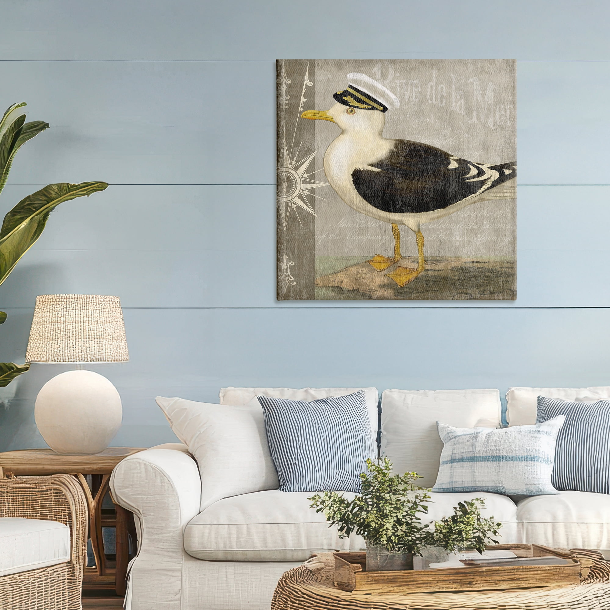 Stupell Industries Little Maritime Seagull Canvas Wall Art, design by Suzanne Nicoll