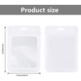thumbnail image 2 of 100 Bolsas de Tereftalato de Polietileno Bolsas Holográficas Antiolores Bolsas Resellables para Pequeñas Empresas con Ventana Transparente (Blanco), 2 of 4