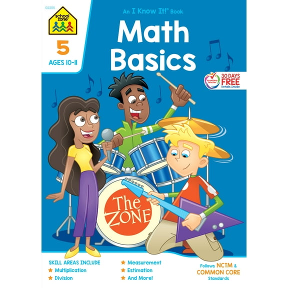 School Zone Math Basics Workbook - Grade 5