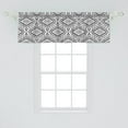 thumbnail image 2 of Ambesonne Mexican Print Window Valance, Monochrome Tribal Art, 54" X 18", Charcoal Grey and White, 2 of 3