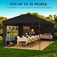 thumbnail image 5 of Best Choice Products 10x20ft Party Tent Pop Up Canopy Easy Setup w/ 1-Button Setup, Wheeled Case, 4 Weight Bags - Black, 5 of 10