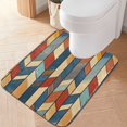 thumbnail image 2 of Yayeee Bath Rugs for Bathroom Floor Set of 2 Non Slip Fluffy Soft Absorbent Mat, Beige Geometric, 2 of 7