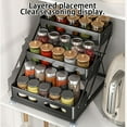 thumbnail image 4 of bedienty Three-Tier Spice Rack Wrought Durable And Sturdy, Stylish And Cabinet White Adjustable guide rai, 4 of 6