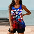 thumbnail image 6 of FAVIPT Women's 4th of July Tankini Swimsuit Patriotic Printed Two Piece with Boyshorts Bathing Suits Casual Summer 2025 Vacation Beach Soft Swimwear Red,L, 6 of 6