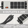 thumbnail image 3 of Protector contra sobretensiones Power Strip CCCEI, 20 A, 8 salidas, cable de 6 pies, 3 of 7