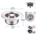 thumbnail image 4 of Clearance Hcnuuo Various Three In One Universal Kitchen Sink Kits Plug Filters And Plug Combinations With A 3 Inch Stainless Steel Silicone Basket And Garbage Disposal Net Design, 4 of 9