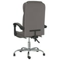 thumbnail image 3 of vidaXL Chaise de Bureau Inclinable Gris Similicuir, 3 of 5