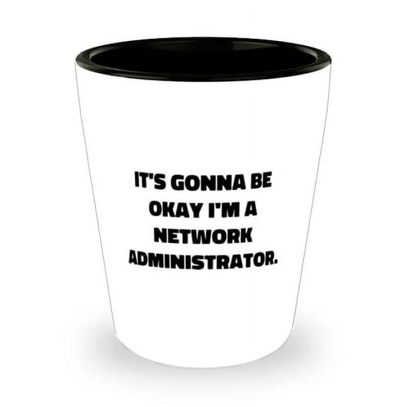 It's Gonna Be Okay I'm a Network Administrator. Shot Glass, Network administrator Ceramic Cup, Cheap Gifts For Network administrator