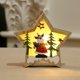 thumbnail image 1 of Navidad Luz de madera Estrella Papá Noel Muñeco de nieve Ciervo Decoración luminosa Colgante Accesorios para árboles de Navidad (C), 1 of 4