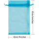 thumbnail image 2 of Nvzi 100 bolsas de regalo de organza azul de 4 x 6 pulgadas con cordón, bolsas para dulces, regalos de boda, bolsas de joyería para baby shower, bodas, cumpleaños, fiestas de Navidad., 2 of 4
