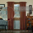 thumbnail image 3 of VHC Brands Classic Country Primitive Window Star Red Scalloped Curtain Panel Pair, Burgundy, 3 of 5