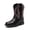 BLACK, variant on BURUDANI Toddler Little Boys Girls Cowboy Boots Kids Western Square Toe Riding Mid Calf Boots