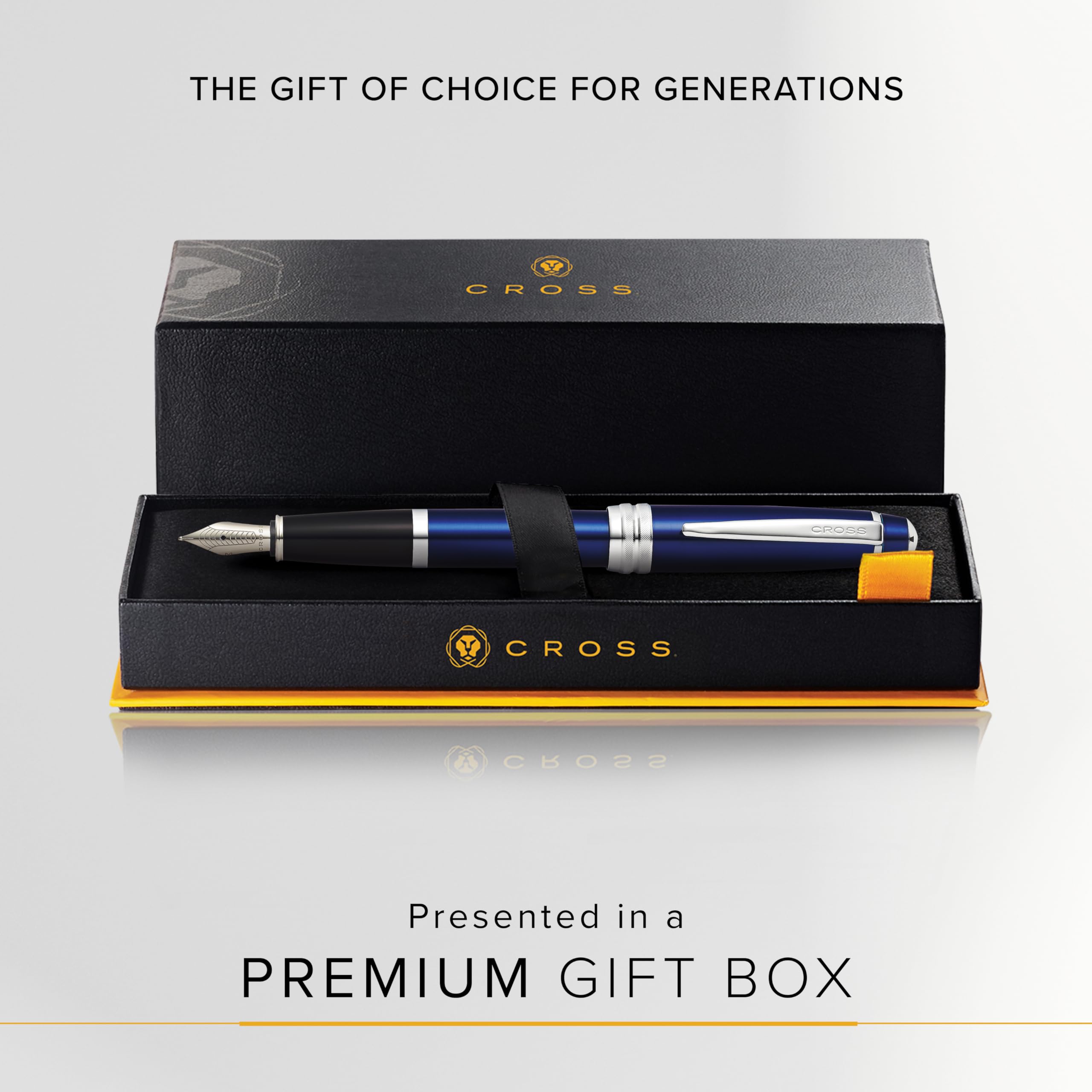 Cross Bailey™ Blue Lacquer Medium Nib Fountain Pen