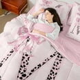 thumbnail image 4 of Castle Fairy Monogrammed Letter 7-Piece Bedding Comforter Set,Leopard Print King Bedding Sets,Kawaii Bow Ultra Soft Bed Sheets,Ultra Soft Floral Home Decor,Reversible, 4 of 8