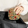 thumbnail image 6 of Sanitary Napkin Storage Bag for Girls Women, Portable First Period Pads Bag Tampons Holder Girls Travel Makeup Bag, Large Capacity Vintage Flowers Floral Pattern, 6 of 6
