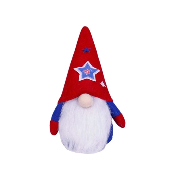 4 de Julio Gnomos Decoraciones de Mesa Pequeño Gnomo Patriótico Rojo Blanco y Azul Bandeja Escalonada Día de la Independencia Día de los Caídos Adornos Suecos para el Hogar Suministros para Fiestas
