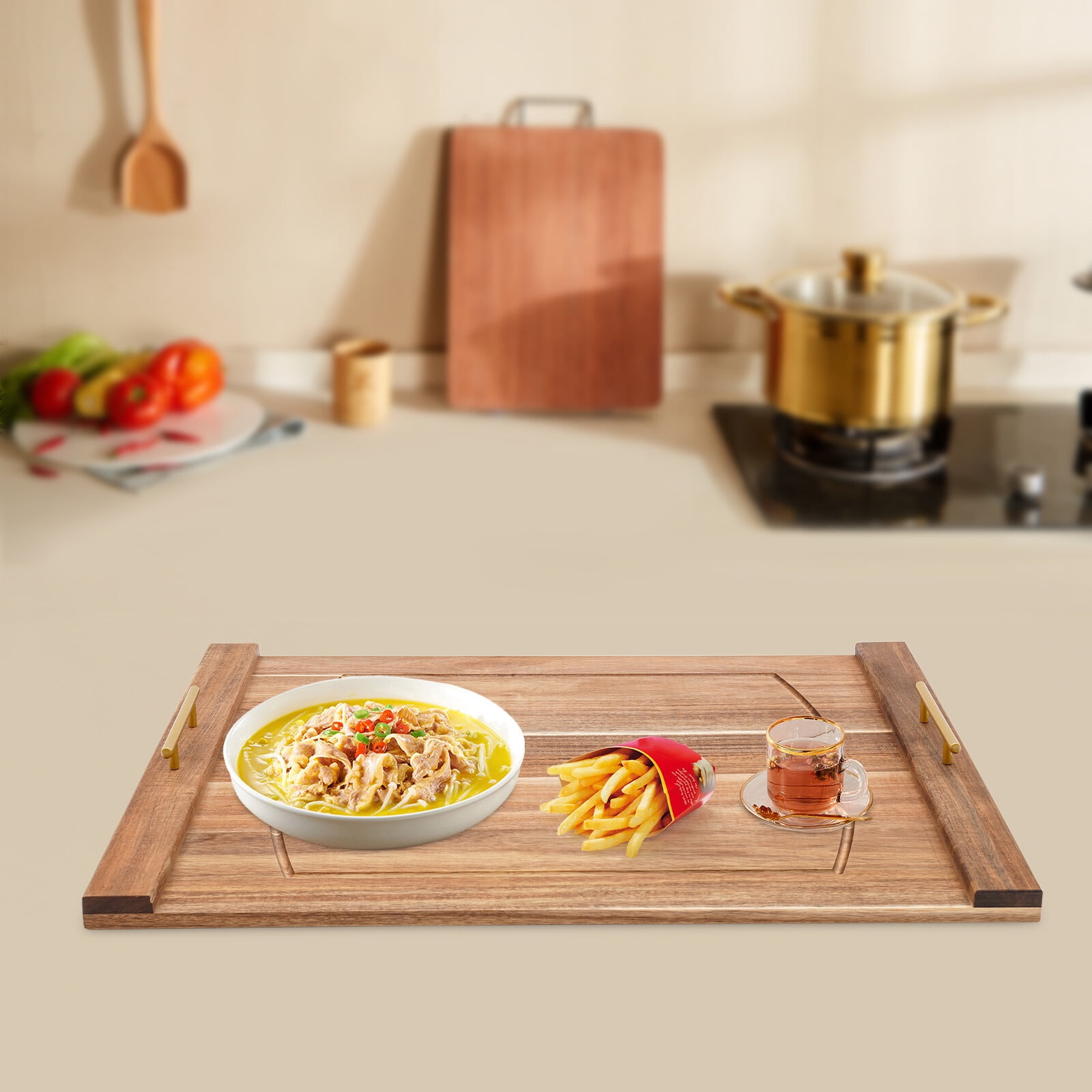 Wood Stove Top Cover Noodle Board Stove Covers with Built-in Handles 30*22in
