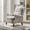 NAVY, variant on Traditional Manual Recliner Chair Wingback Fabric Accent Chair with Roll Arms and Solid Wood Legs for Living Room Bedroom Home Office, Navy