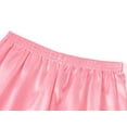 thumbnail image 5 of Tebbis Satin Pajamas for Girls - Pink Cute Silky Short Sleeves & Pants Sleepwear PJ Set Size 10, 5 of 7