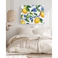thumbnail image 3 of Yellow Lemon Wall Art for Living Room,Canvas Picture Wall Decor for Bathroom Bedroom,Blue Flower Botanical Blossom Motif Spring Painting Artwork for Office Kitchen Hallway Dining Room Decor 24"x32", 3 of 8