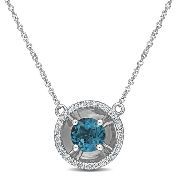 Everly Women's Topaz 10k White Gold Necklace
