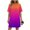Orange, variant on Qiopertar Women's Casual Short Sleeve Round Neck Bandage Dress with Pockets Gradient Print Summer Beach Vacation Travel Relaxed Skirt, Red XL