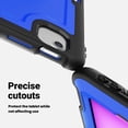 thumbnail image 3 of for Kids Rugged Heavy Duty Case for iPad Air 13 2024, Shockproof 360 Degree Rotatable Kickstand with Handstrap Protective Hybrid Cover Case for iPad Air 13 2024, Darkblue, 3 of 12