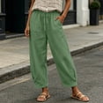 thumbnail image 2 of ibiyuan Women's Capri Pants High Waist Womens Palazzo Pants Loose Fit Trousers for Women Drawstring Lounge Pants Women with Pockets Fashion Clothing Beach Clothes 2026, 2 of 6