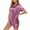 Purple, variant on BONIXOOM Womens Pajamas Matching Family Christmas Pajamas Sleepwear None Short Sleeve Sleep Shorts Solid Purple XL