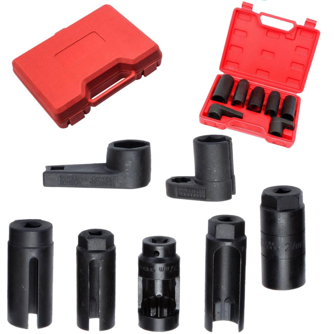 Maxfavor 7Pcs/Set Oxygen Sensor Socket Wrench Disassembly Tool, 22Mm 7/8”, 27Mm, 29Mm Three Sizes Steel High Efficiency Offset Removal Sockets Easy Operation Standard Sizes For Automobile Repair