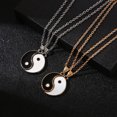 thumbnail image 1 of Trayknick 2Pcs Traditional Simple Couple Necklaces Gift Tai Chi Pattern Lover Necklaces Fashion Jewelry Golden, 1 of 13
