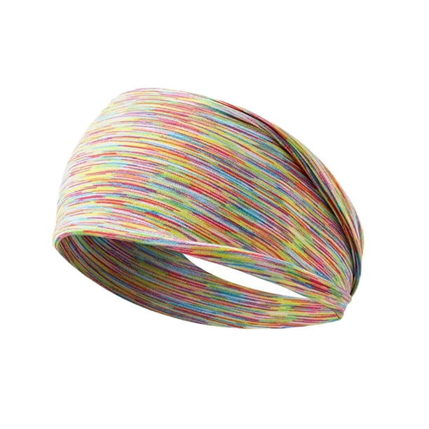 Banda para el cabello deportiva para yoga, banda absorbente de humedad de secado rápido que absorbe el sudor, banda para correr para hombres y mujeres, banda elástica alta de color para fitness