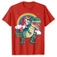 thumbnail image 5 of Camiseta con diseño de unicornio Corgi montando dinosaurio T Rex, bonita camiseta para niños, niñas, regalo de arcoíris, camiseta gráfica de galaxia espacial Corgicorn, camisetas estéticas, 5 of 5