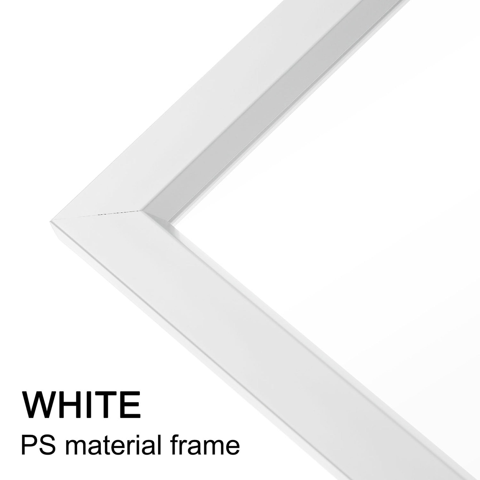 Full Length Mirror Floor Wall Mounted Leaning Hanging Rectangle White 55"x12"
