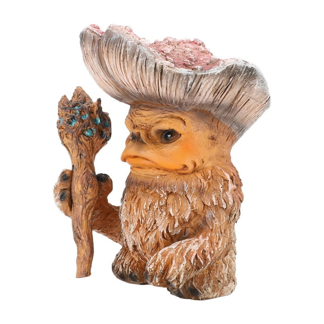 Gothic Style Fairy Mushroom Monster Statue For Outdoor Garden, Exquisite Handcrafted Ornament With Detailed Craftsmanship