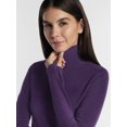 thumbnail image 4 of ClimateRight by Cuddl Duds Stretch Fleece Women's Long Sleeve Turtleneck Base Layer Top, Sizes XS to 4X, 4 of 5