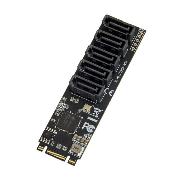 Tarjeta adaptadora IO CREST interna de 5 puertos SATA III 6Gb/s M.2