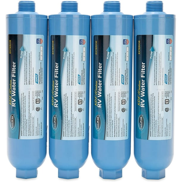 Camco 40042 TastePURE Inline RV Water Filter Greatly Reduces Bad