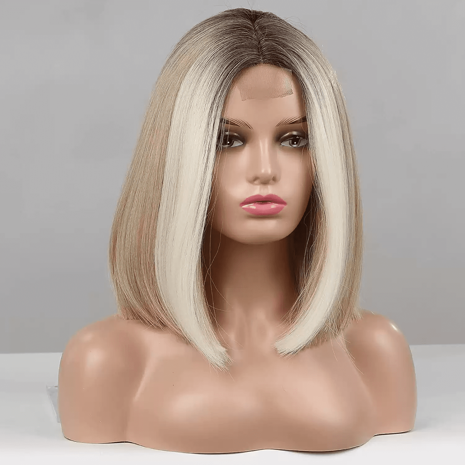 Dopi Ladies Short Bob Wig Short Human Hair Ladies Straight Cosplay BOB Party Natural For Women