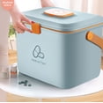 thumbnail image 2 of Botiquín de primeros auxilios de plástico, caja de almacenamiento con asa y compartimento de almacenamiento extraíble, organizador de caja de medicamentos, 2 of 3