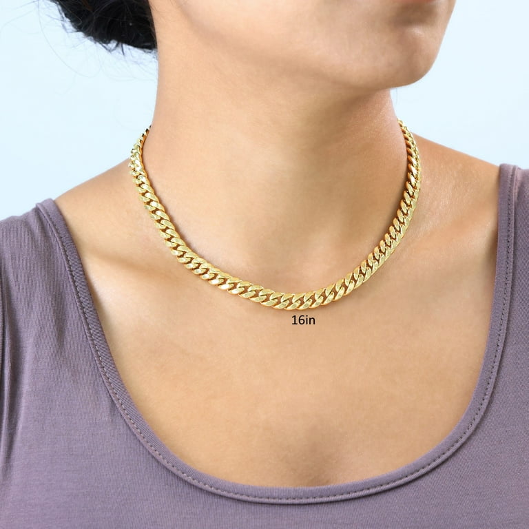 Nuragold 14k REAL Yellow Gold 7.5mm Miami Cuban Link Chain Nuragold 14k REAL Yellow Gold 7.5mm Miami Cuban Link Chain